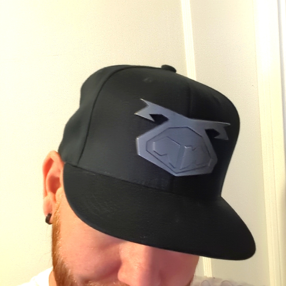 Nasty pig snout cap with metal emblem